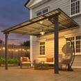 thumbnail image 7 of AECOJOY 10x10 Outdoor Hardtop Gazebo Adjustable Height (6.5-9.8Ft) Pergola for Patio, Large Wall Mounted Metal Lean to Pergolas and Gazebos Clearance, Heavy Duty Awnings with Patio Roof, 7 of 7