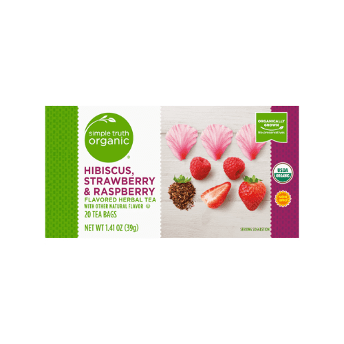Simple Truth Organic Elderberry Herbal Tea,Tea Bags,Simple Truth Organic Hibiscus Strawberry & Raspberry Herbal Tea,Tea Bags, Simple Truth Organic Ginger Turmeric Herbal Tea,3 Pack