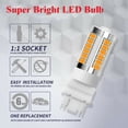 thumbnail image 4 of 4Pcs Amber 3157 3457 3057 Signal 33SMD Backup Reverse Tail Turn LED Light Bulb, 4 of 6