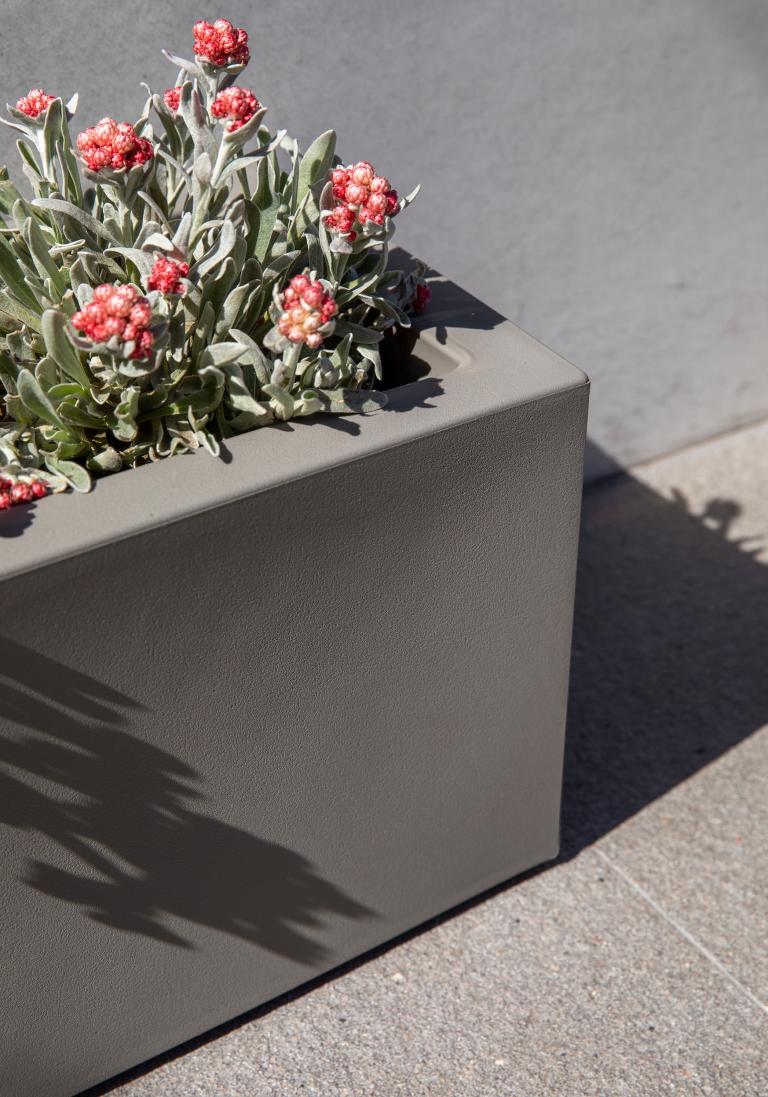 Veradek Block Series Trough 36" Plastic Planter - Gray