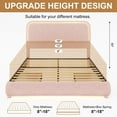 thumbnail image 4 of SIBEDS Full LED Bed Frame with 2 Drawers, Teddy Fleece Storage Bedframe No Box Spring Needed, Pink, 4 of 8