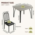 thumbnail image 6 of Vintage 5 Piece Dining Table Set for 2/4 – Space-Saving Kitchen & Dining Set, Cushioned Chairs, Modern Chamfer Design – Ideal for Small Apartments, Easy to Assemble, 6 of 8
