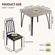 thumbnail image 5 of ChaoLink Juego de comedor para 2, mesa y sillas con diseño biselado, juego de comedor de 3 piezas con asientos acolchonados para cocina, apartamento - color marrón rústico, 5 of 7