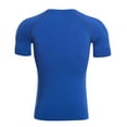 thumbnail image 4 of GZWYHT Mens T-Shirts,Compression Shirt Men's Spring And Summer Solid Color Quick Drying Breathable Tights Sweat Basketball Training Sports Wear Fitness Top Tshirts Shirts,Workout Shirts Blue M, 4 of 6
