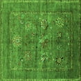 thumbnail image 1 of Ahgly Company Indoor Square Oriental Green Industrial Area Rugs, 6' Square, 1 of 4