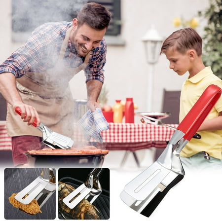 

Mittory Stainless Steel Anti-Scald Bread Steak Clip Barbecue Clip Baking Tool Food Clip