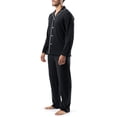 thumbnail image 5 of Conjunto de pijama IZOD para hombre de jersey afelpado negro XL, 5 of 5