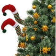 thumbnail image 3 of Duende navideño - Patas de elfo a rayas de 68 cm para árbol de Navidad - Decoración de árbol de Navidad de peluche para colgar para árboles de Navidad, chimenea, adorno, 3 of 5