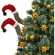 thumbnail image 3 of Duende navideño - Patas de elfo a rayas de 68 cm para árbol de Navidad - Decoración de árbol de Navidad de peluche para colgar para árboles de Navidad, chimenea, adorno, 3 of 5