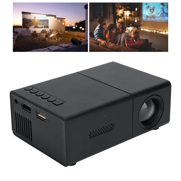 Proyector LED De Escritorio, Proyector Compacto De Proyección De 14-100 Pulgadas, Altavoz Estéreo De Alta Fidelidad Con Brillo De 6000 Lúmenes Para Actividades Al Aire Libre