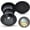 Modern Black, variant on - Solid Brass Door Viewer Peephole, 220-Degree Security Peephole with Heavy Duty Rotating Privacy Cover for 1-21/32" to 2-1/8" Doors for Home Office Hotel - Antique Bronze Finish