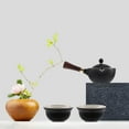 thumbnail image 5 of Toyandona Traditional Chinese Ceramic Teapot Black with Smooth Side Handle and Rotation, 5 of 8