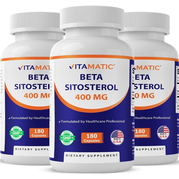 3 Pack Vitamatic Beta Sitosterol Complex 400 mg 180 Capsules