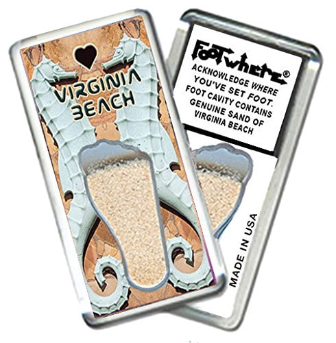 Virginia Beach FootWhere Souvenir Fridge Magnets. (VB200 - Assorted)