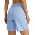 thumbnail image 4 of HAJWOH Women's 7" Athletic Long Running Shorts Workout Gym Quick Dry Hiking Shorts High Waisted Zipper Pocket, 4 of 5