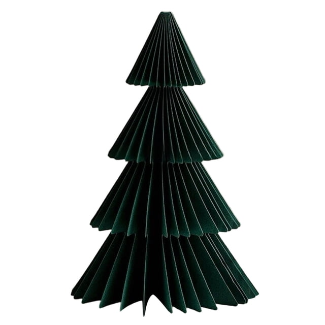 WMQPNNS Christmas Decor Handmade Folded Paper wtih Pleated Texture Festive Holiday for Home Tabletop Display and Seasonal Party