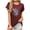 Wine, variant on Sexlip Womens Swimsuit Set Abstract Floral Print Cover Up Design Crew Neck Short Sleeve Loose Silhouette Lightweight Fabric for Beach Vacations Red S