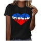 thumbnail image 1 of Blusa informal de manga corta con cuello redondo y estampado suelto de verano para mujer con estilo OAVQHLG3B Store  lin121212, 1 of 4