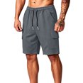thumbnail image 6 of Mens Cargo Shorts Multi-Pockets Elastic Drawsrting Waist Outdoor Hiking Fihsing Short Pants Dad Gifts, 6 of 8