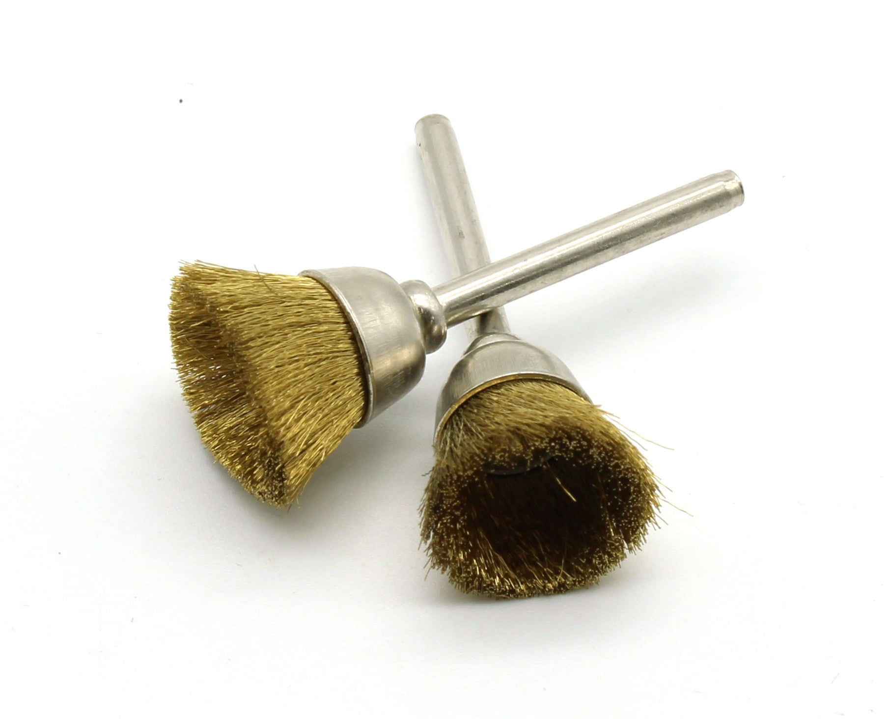TMAX 100 pc Brass 1/2 Inch Cup Wire Brush Wheel with 1/8 Inch Shank for Dremel Rotary Tools