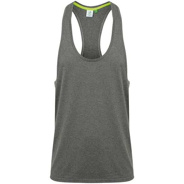 Tombo - Camiseta tirantes Modelo Muscle Hombre caballero (Gris piedra)