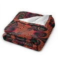 thumbnail image 2 of DouZhe Ultra-Soft Micro Fleece Lightweight Flannel Bed Blanket, Fractal Dark Spiral Vortex Print Cozy Warm Throw Blankets, 50"x40", 2 of 7