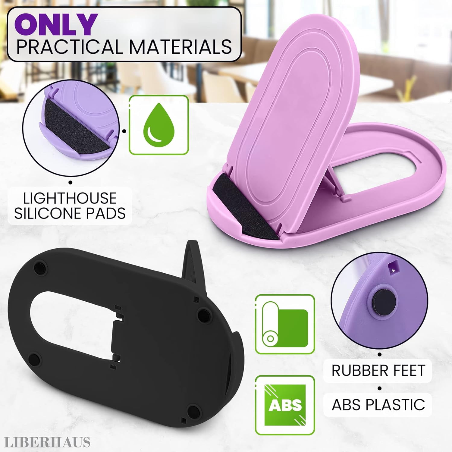 12 Pcs Cell Phone Stand for Desk – Stable Cell Phone Holder Bulk Pack, Adjustable Design with Silicone Pads, Fits 4–7.9" Devices – Cellphone Stand for Desk with Anti-Slip Base & Secure Positioning