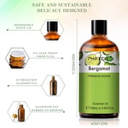 Phatoil 3.38 Fl.Oz Bergamot Essential Oil, Bergamot Oil For Diffusers Home Yoga Diy Candle And Soap Making - 100Ml