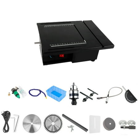 

1800W Mini Table Saw 15000RPM Multifunctional Desktop Saw Electric Grinding Polishing Cutting Machine Adjustable Speed & Angle 39MM Cutting Depth with Blade for DIY Woodworking