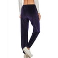 thumbnail image 7 of FANNYC Womens Winter Velour Pants Tracksuits Yoga Activewear Running Sport Sweatpants Casual Velvet Fleece Jogger Pant, 7 of 7