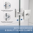 thumbnail image 5 of UKH07B2 32 in. W x 80 in. H Frameless Fixed Shower Glass Panel in Brushed Nickel with 3/8 in. Clear Tempered Glass, 5 of 6