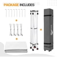 thumbnail image 4 of EAGLE PEAK 10 x 10 ft Outdoor Pop Up Canopy Tent, Portable Sun Shelter with Leg Skirts, Vented Top and Wheeled Carrying Bag, White, 4 of 8