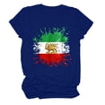 thumbnail image 4 of Tops de Cuello Alto para las Mujeres Amante Impreso Cuello Redondo Manga Corta Camiseta Casual, Blusa Diaria de Estiramiento Suave, 4 of 5
