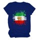 thumbnail image 4 of Tops de Cuello Alto para las Mujeres Amante Impreso Cuello Redondo Manga Corta Camiseta Casual, Blusa Diaria de Estiramiento Suave, 4 of 5