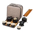thumbnail image 4 of Juego de de viaje portátil de cerámica, juego de chino Juego de tetera de cerámica hecha a mano tazas de , tetera, colador de , bandeja de y bolsa de viaje Baoblaze Copas de Kung Fu, 4 of 8