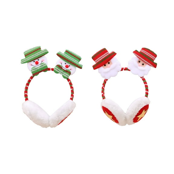 GOOHOCHY 2Pcs Holiday Headbands Headbands Earmuffs Antler Shape Christmas Headdress For Girls Kids Party Decoration