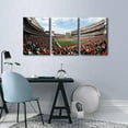 thumbnail image 4 of 3 Panel Denver Canvas Wall Art American Soccer Prints Sports Artwork Wall Decor Stadium Picture Canvas Art for Bedroom Living Room Broncos Stadium Paintings Posters Framed Ready to Hang (42"Wx20"H), 4 of 5
