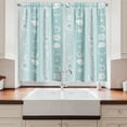 thumbnail image 2 of Ambesonne Nautical Kitchen Curtains, Sea Animals and Shells, 55"x39", Pale Blue Pale Blue, 2 of 3