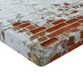 thumbnail image 2 of Ambesonne White Fitted Sheet, Aged Vintage Brick Wall, Full Size, Red, 2 of 3