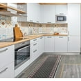 thumbnail image 4 of Gloria Non Slip Rubber Back Kitchen Rug Kitchen Runner Kitchen Mat Anti Slip Carpet (Checkered-Gray Runner (23"x84")), 4 of 6