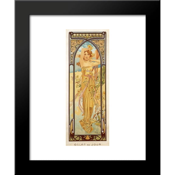 Day 20x24 Framed Art Print by Mucha, Alphonse