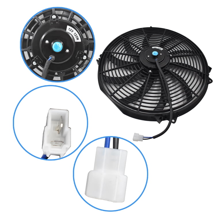 16-Inch Electric Radiator Fan Kit - High Performance 3000 CFM With Thermostat, Relay & Wiring