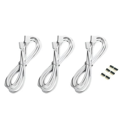 HAMPPLIES Controller Connection RGB Extension Cord PVC 3Pcs 2m Extension Cord   6Pcs Pins