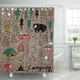 thumbnail image 1 of ABPHQTO Cortina de ducha Mapa divertido Naturaleza Paisaje Camping y animales lindos 152x180 cm ABPHQTO PKNMT60x72Shower-6410, 1 of 2