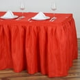 thumbnail image 3 of BalsaCircle 14 feet x 29" Polyester Banquet Table Skirt Red, 3 of 6