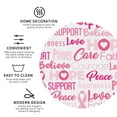 thumbnail image 3 of Honeii Breast Cancer Pink Ribbons Awareness (2) print Leather Coaster Set of 4, ideal for safeguarding your furniture from drinks spills and effortless cleanup-Round Shape, 3 of 6