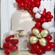 thumbnail image 4 of Globos de látex RUBFAC, rojo rubí, 129 unidades, diferentes tamaños, con kit, 4 of 7