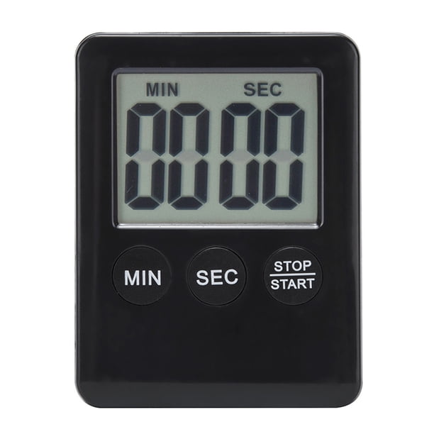 Hugtrwg Temporizador Digital LCD Cronógrafo Accesorios (negro)