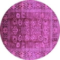 thumbnail image 1 of Ahgly Company Indoor Round Oriental Purple Industrial Area Rugs, 6' Round, 1 of 4