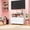 White, variant on Small TV Stand, Black Dresser TV Stand for Bedroom, Entertainment Center for 45 Inch TV with Drawers, Fabric, Adjustable Feet, Living Room